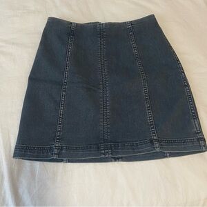 Free People Dark Blue Mini Skirt